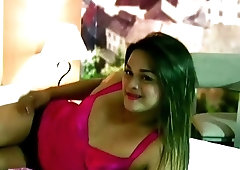 Bulky Asian ladyboy strokes her fat wiener and cums solo