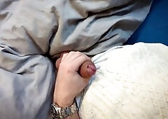 Solo guy enjoys stroking with sex toys and dirty talk