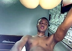 Solo guy with a big dick gets off in style