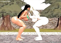 Chell & Tsunade - Frienship Dance (SFM Animation).(HD)