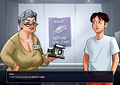 Horny young dude fucks an older lady with big tits with his long pipe. Porn cartoon