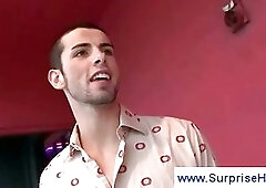 Handjob and then oral at the gloryhole