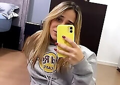 Licking Her Cum From the Mirror