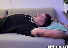 Tony Eagle was tricked and got his feet worshiped by horny Dan Edwards