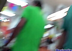 College jock hazed with jerking off in public