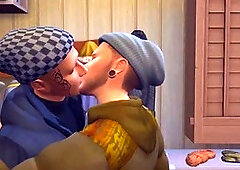 Snowboard, snow, cartoon