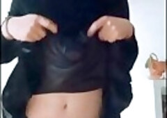 Young shemale cum on face