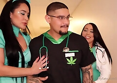 Savor the naughty allure of nurses in a passionate trio