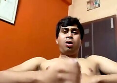 Ritam Chakraborty Jerks his big Indian cock