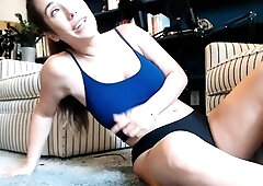 brunette amateur girlfriend masturbating on webcam