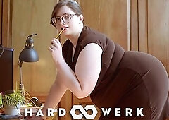 big beautiful woman Hotty Lets Coworkers Release Large Rod Tension On Her Kewl Vagina