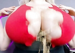 Breasts bouncing from your dominatrix