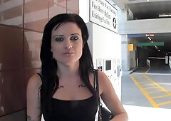 StreetBlowjobs: Annika Amour blowjob cum porno