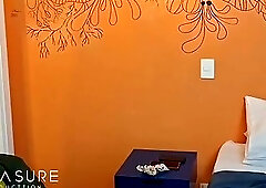 The husband arrived just as his wife was giving head to her hot trans best friend.