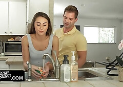 Mackenzie Mace - Horny Stepsiblings Get Interrupted While Banging By Their Alluring Stepmom