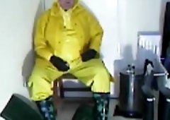 After piss rubber play.