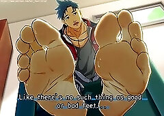 Japanese anime smelly feet worship