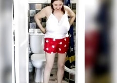 Hawt Morning Salute, Pee and JOI Evenings: Breasty GILF and Her Visitor