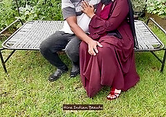 Bashful hijab wife enjoys an erotic outdoor massage and sensual softcore action