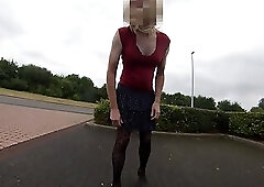 Cum on public parking