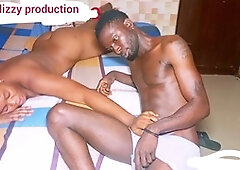 Wild raw internal cumshot session with a young Nigerian couple