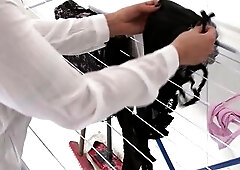 The brawny, tattooed chap with his thick 20cm rams the golden-haired mother I'd like to fuck floozy with massive implant breasts, pierced nipps a