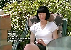 Tight brunette whore loves dick