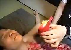 Torturing a Japanese OL with Sparklers