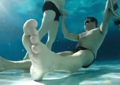 fun underwater in a swimming
