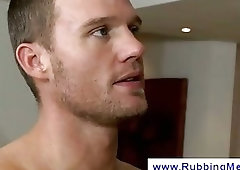 Gay masseur making moves with his hands