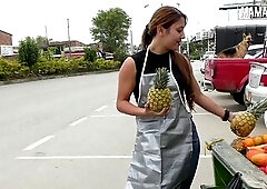 Latin chick Fruit Vendor Approached Outdoors, This babe Acquiesces to Leave With Him... What Happens Next Is Wild