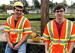 Construction worker Axel Kane enjoys hard anal