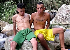 PORKED IN THE WOODS WITH A GAY-FOR-PAY NEIGHBOR