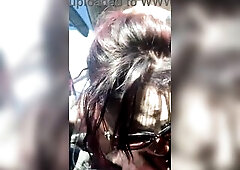 Rock whore gets throated in car ride