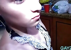 Boy toy endures a huge cock