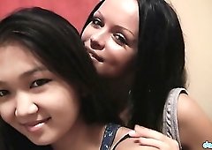 Sweet amateur lesbian Andgelina seems to be really into eating pussy