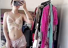 Watch Throughout Cleaning Beauty Masturbation eighteen yo cute golden-haired hotty Stripped Abode Cleaning Hawt Underware