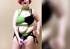 Corpulent Rock Mistresse Smutty Talk w/ Thong On