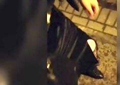 sissy outside vibrator enjoyment