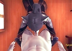 Gay mursuit, zhongli, furry yiff