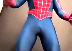 Cute Spiderman Posing/in Bondage