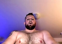 Straight guy, dominant bear, thick cumshot