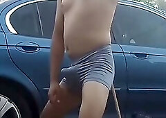 Jesus in excited boxer