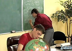 TeachTwinks Andy Kay And Maddox Johnson Risk It All On The Classroom Desk