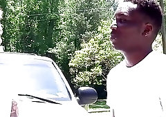 Two black hunks share Kaiden Shaw's mouth and ass