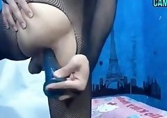 Ass Play In Fishnet Outfit