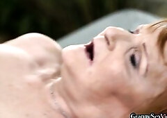 Redhead chunky Granny screwed on massage by lascivious masseu