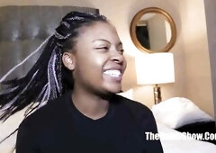 the hawt newbie black lashay can not handle 6inch cock