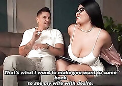 Athletic patient receives peculiar treatment from his breasty psychologist