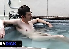 Deviant Twink Dakota Wants His Stepdad To Take It Easy And Relax With Him Naked In The Hot Tub